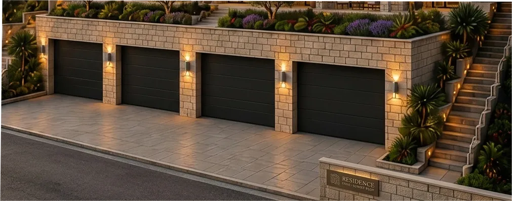 ALMISSUM Terraces garage concept with four double garages