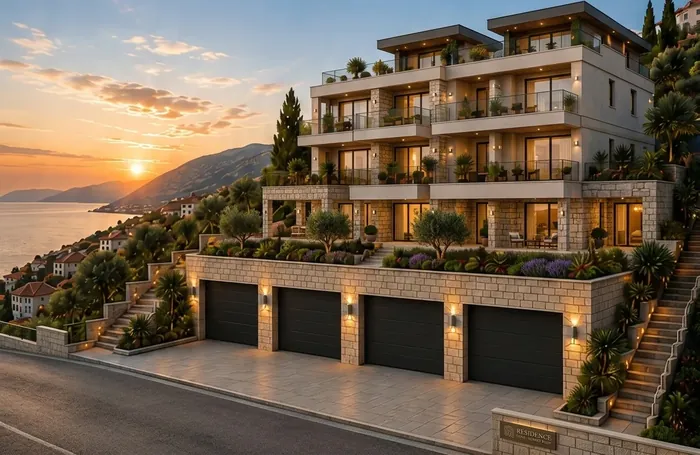 Architectural view of the planned ALMISSUM Terraces development