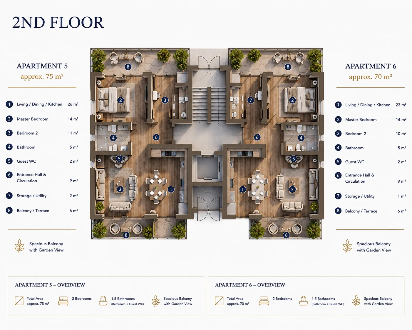 ALMISSUM Terraces second floor apartment concept